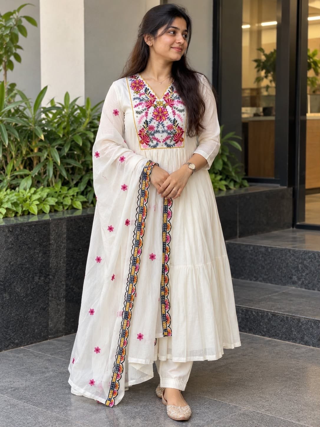 🌸✨ mul chanderi designer dress ✨🌸
